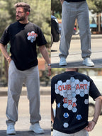 Men's Premium Oversized Graphic T-Shirt with Wide-Leg Pants