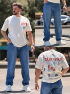 Men's Premium Oversized Graphic T-Shirt with Wide-Leg Pants