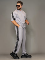 Buy1 Get1 free Men's Premium Cotton Twin Stripe Co-Ord Set