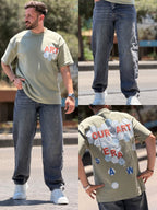 Men's Premium Oversized Graphic T-Shirt with Wide-Leg Pants