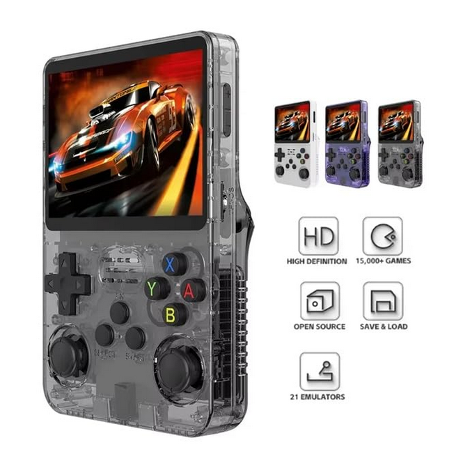 R36S Pocket Handheld Console with Eye Protection HD IPS Screen, 20,000+ Games