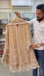 Luxury Embroidered Organza 3-Piece Suit