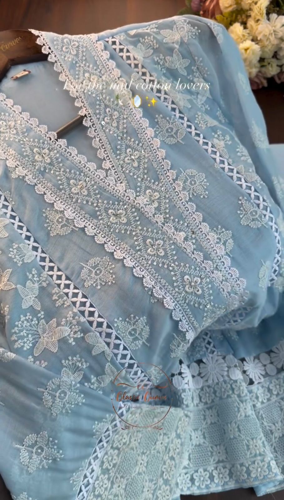 Premium Mul Cotton Embroidered 3PCs Suit
