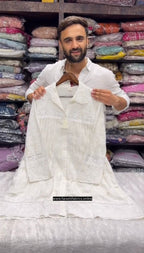 Buy1 Get1 Free Mulmul Schiffli Embroidered 2-Piece Suit