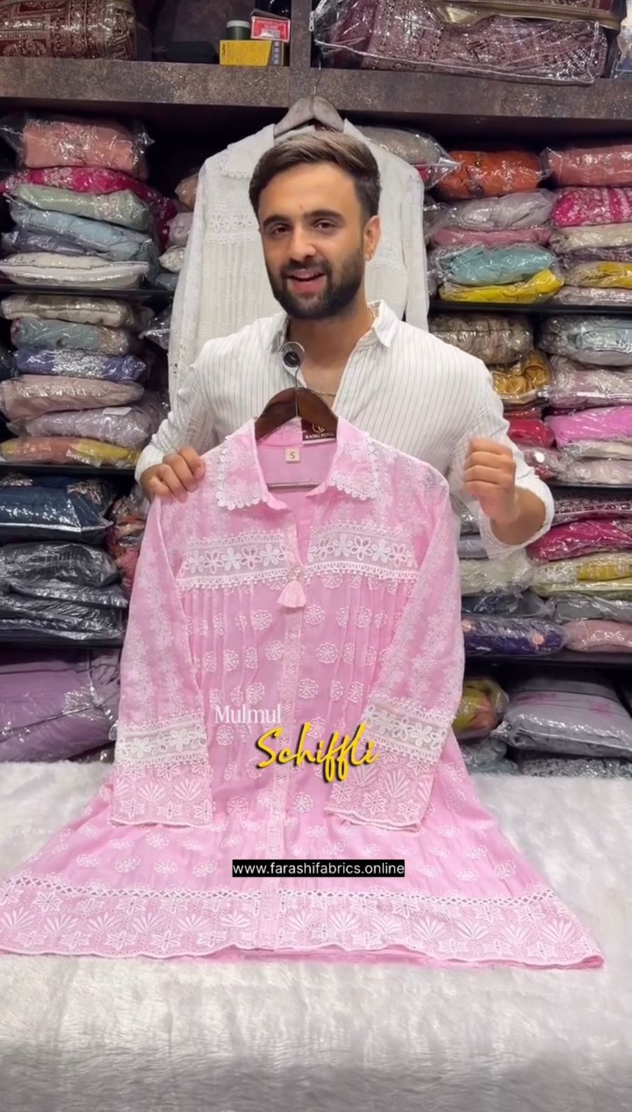 Buy1 Get1 Free Mulmul Schiffli Embroidered 2-Piece Suit