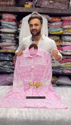 Buy1 Get1 Free Mulmul Schiffli Embroidered 2-Piece Suit