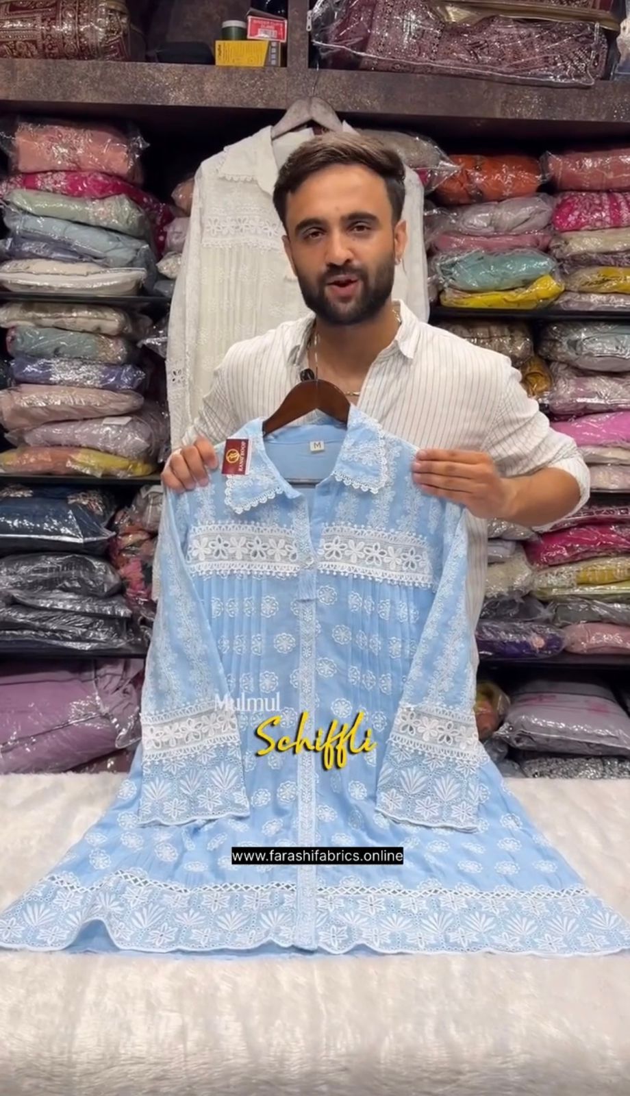 Buy1 Get1 Free Mulmul Schiffli Embroidered 2-Piece Suit