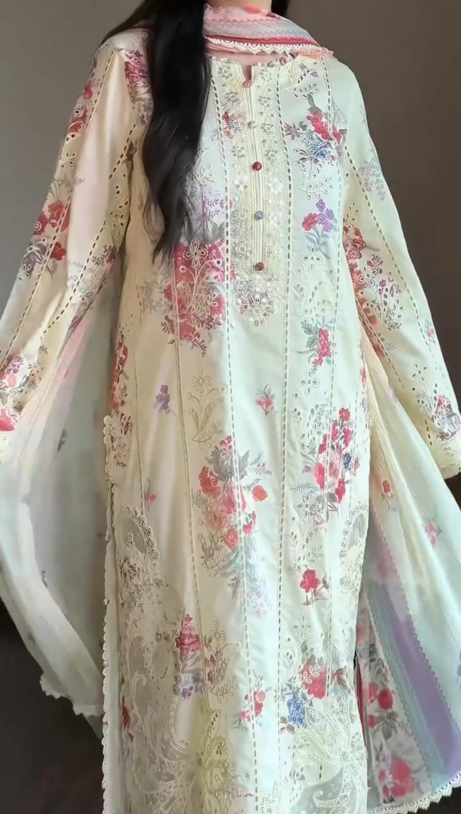 Embroidered 3 Piece Suit  Summer Collection