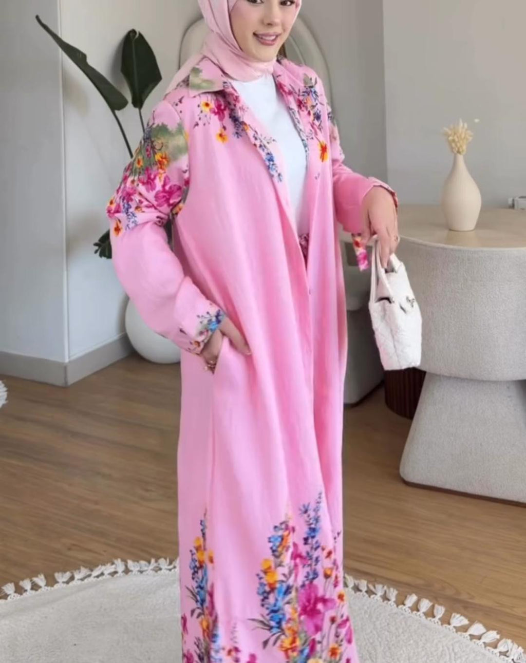 Trendy Floral Printed 2-Pcs Long Shirt With Plazo