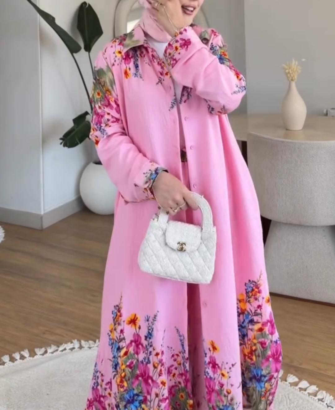 Trendy Floral Printed 2-Pcs Long Shirt With Plazo
