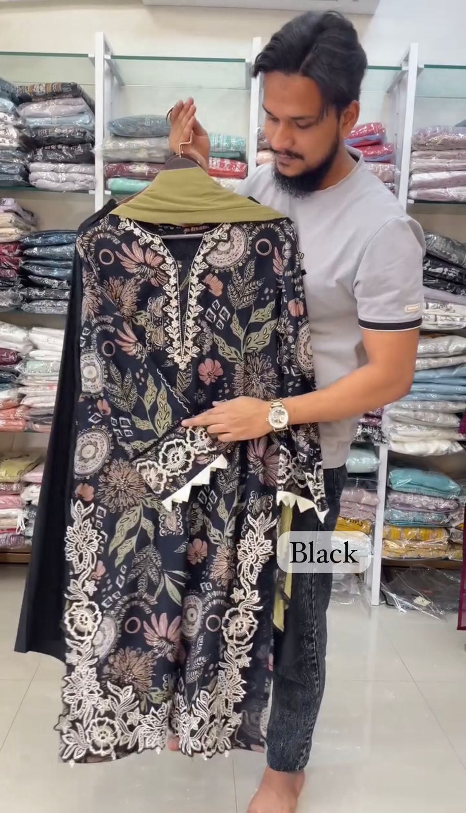 Premium Digital Floral Printed 3-Piece Lawn Suit