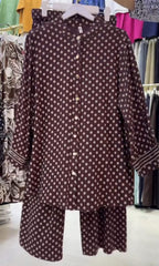 Trendy Polka Dot 2-Pcs Co-ord Set