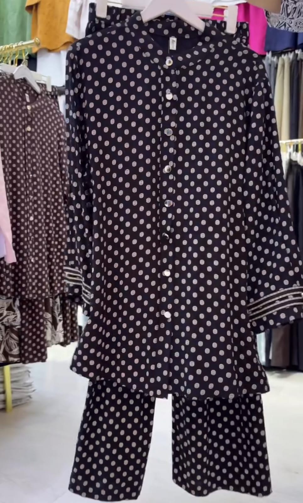 Trendy Polka Dot 2-Pcs Co-ord Set
