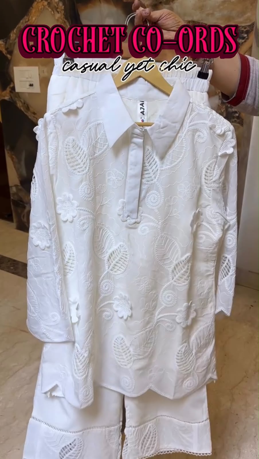 Women's Premium Crochet Embroidered Co-Ord Set