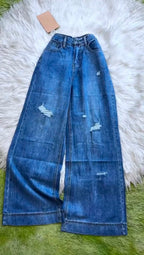 Women's Cartoon Graphic T-Shirt & Denim Culotte Set