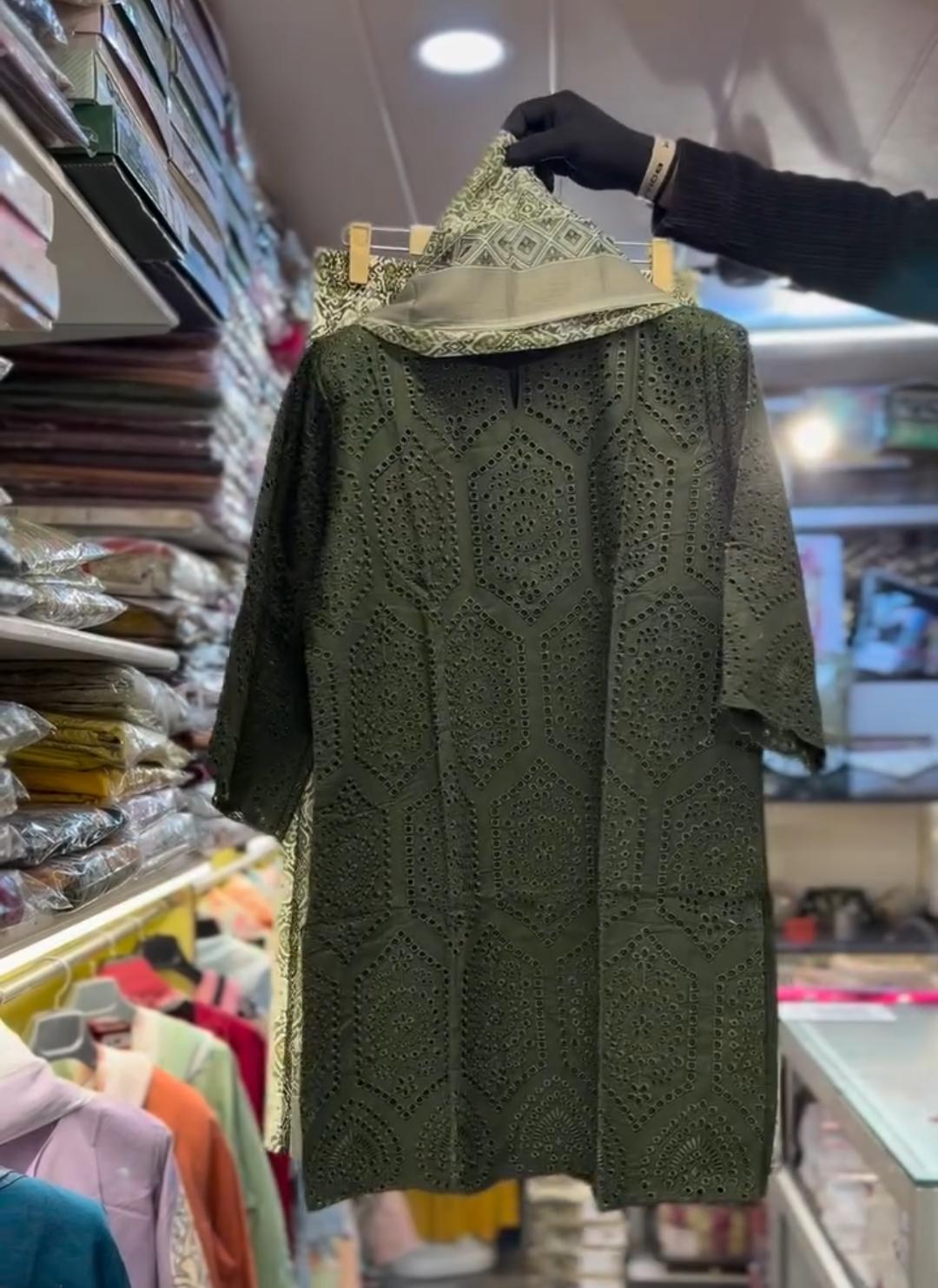 Women's  Chikankari 3 Piece Summer Suit