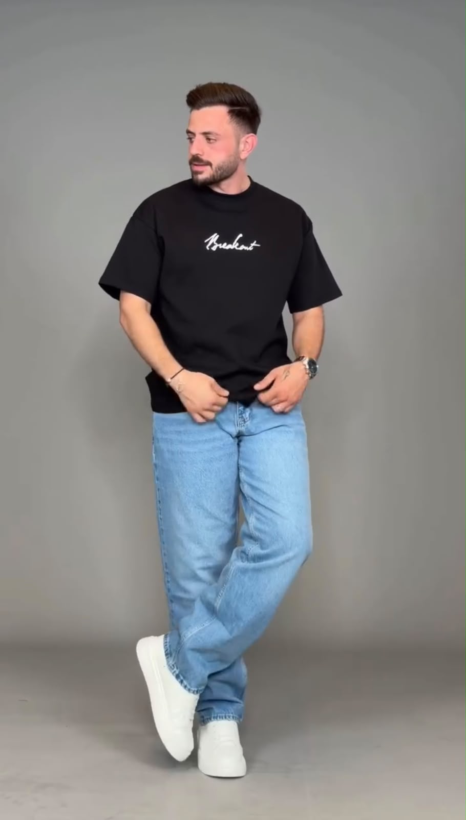 Buy Any 2 Men's Oversized Graphic T-Shirt with Denim Jeans