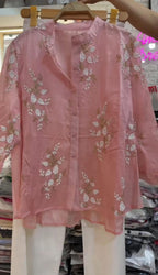 Women's Embroidered Cotton Lawn Shirt & Straight Trouser