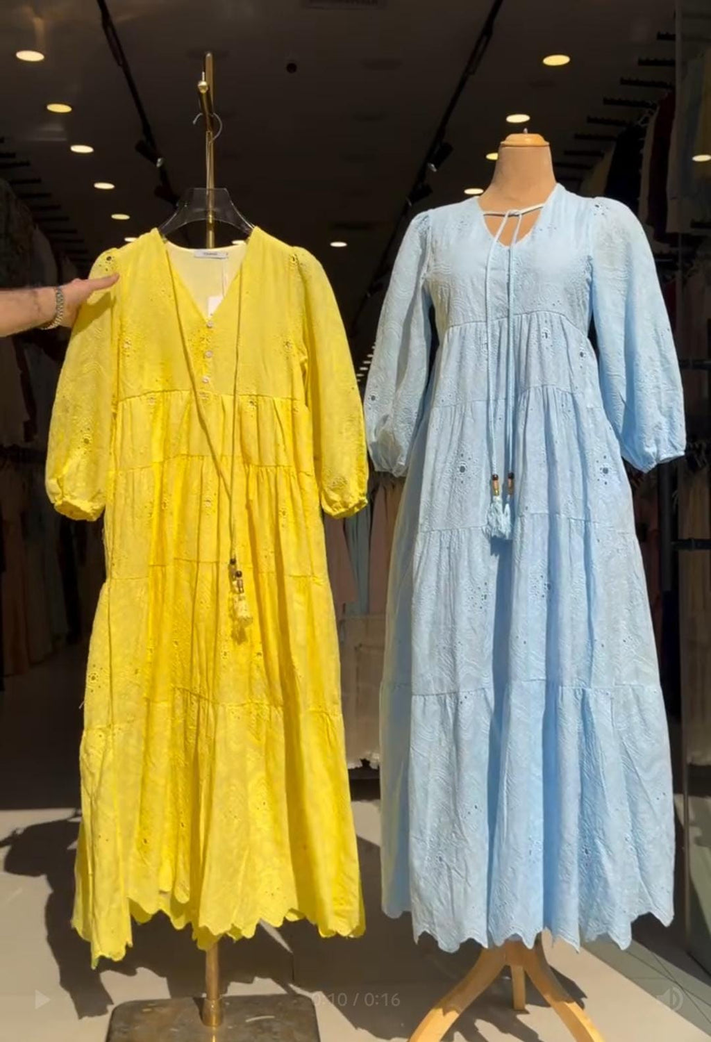 Buy 1 Get 1 FREE Cotton Schiffli Maxi Dress