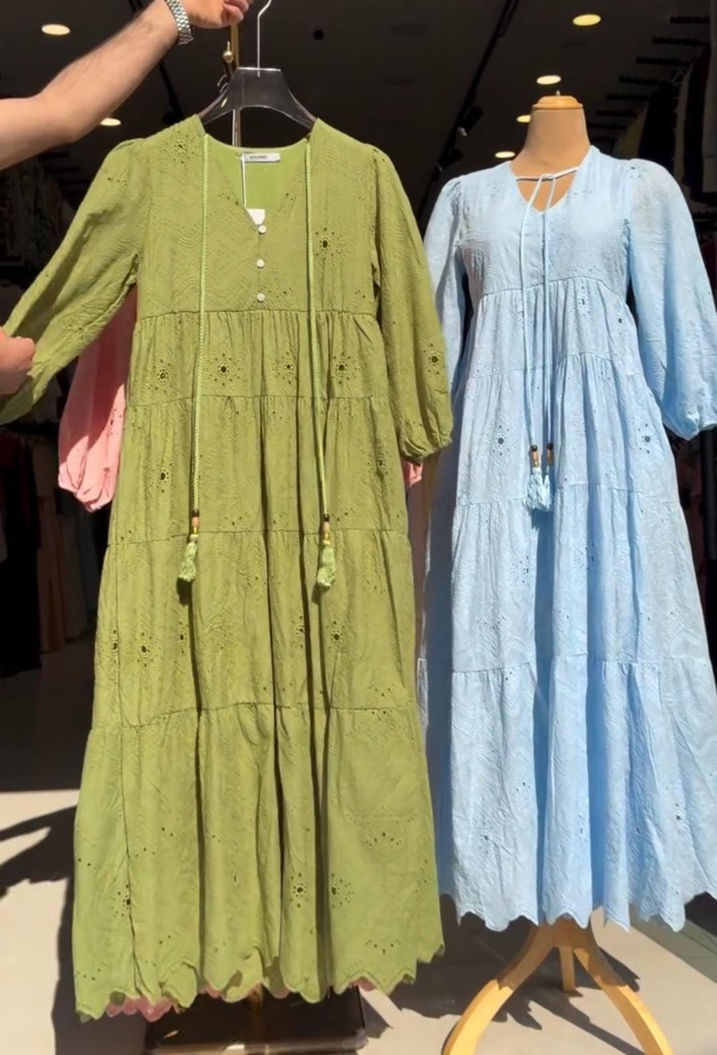 Buy 1 Get 1 FREE Cotton Schiffli Maxi Dress