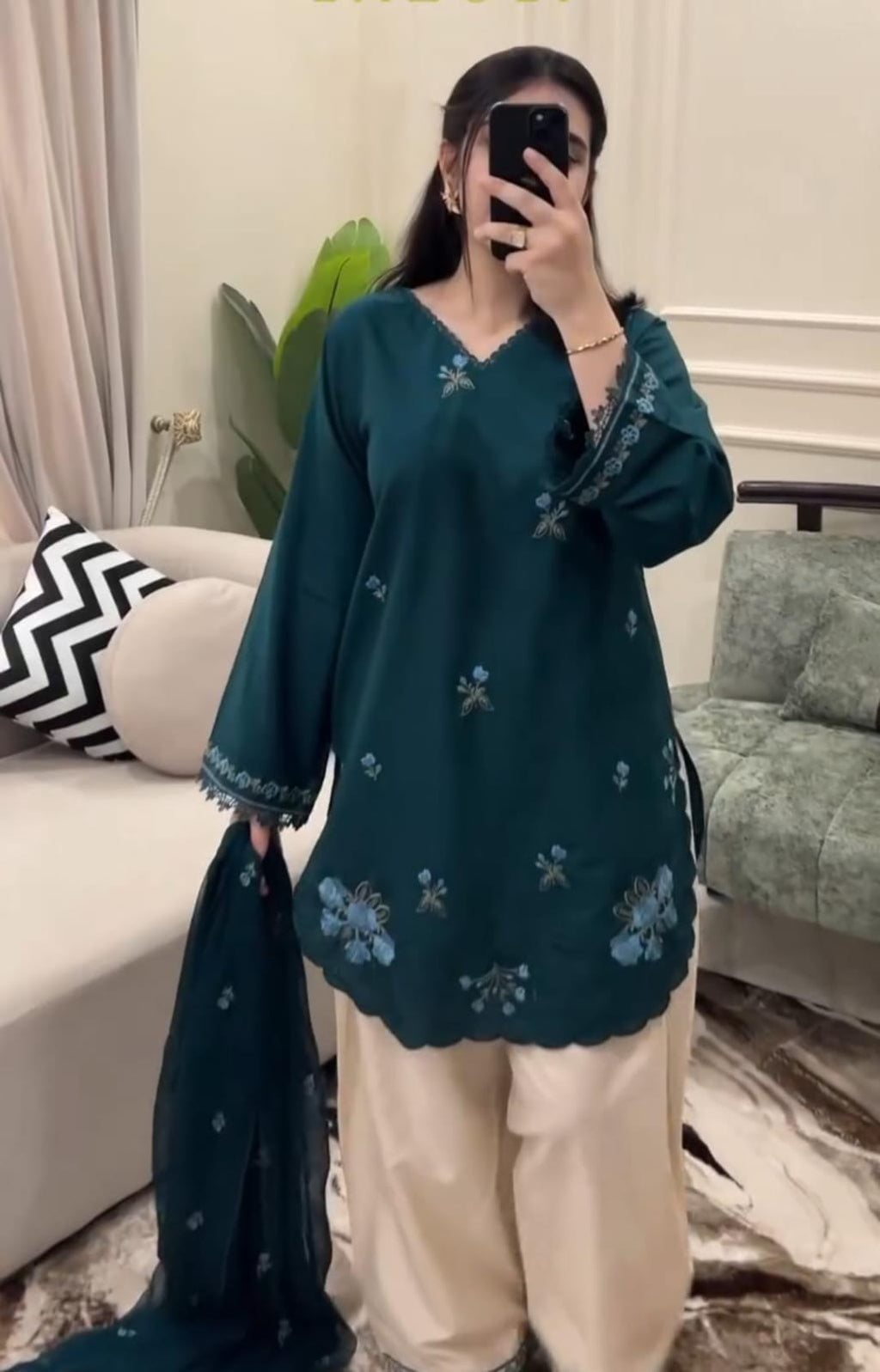 14 August Special 3-Piece Embroidered Suit