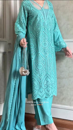 Chikankari 3-Piece Suit