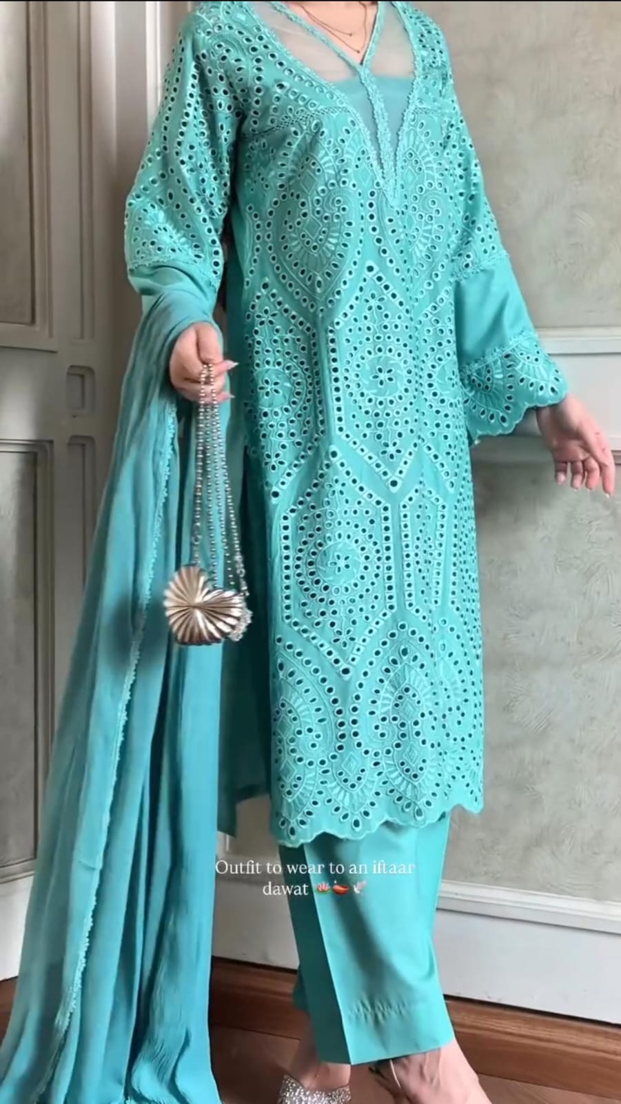 Chikankari 3-Piece Suit