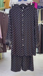 Trendy Polka Dot 2-Pcs Co-ord Set