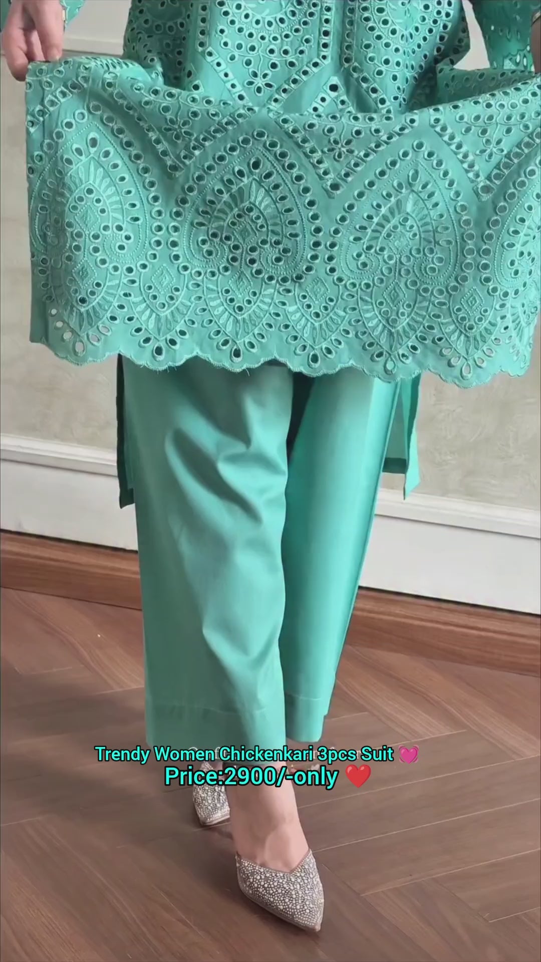 Chikankari 3-Piece Suit