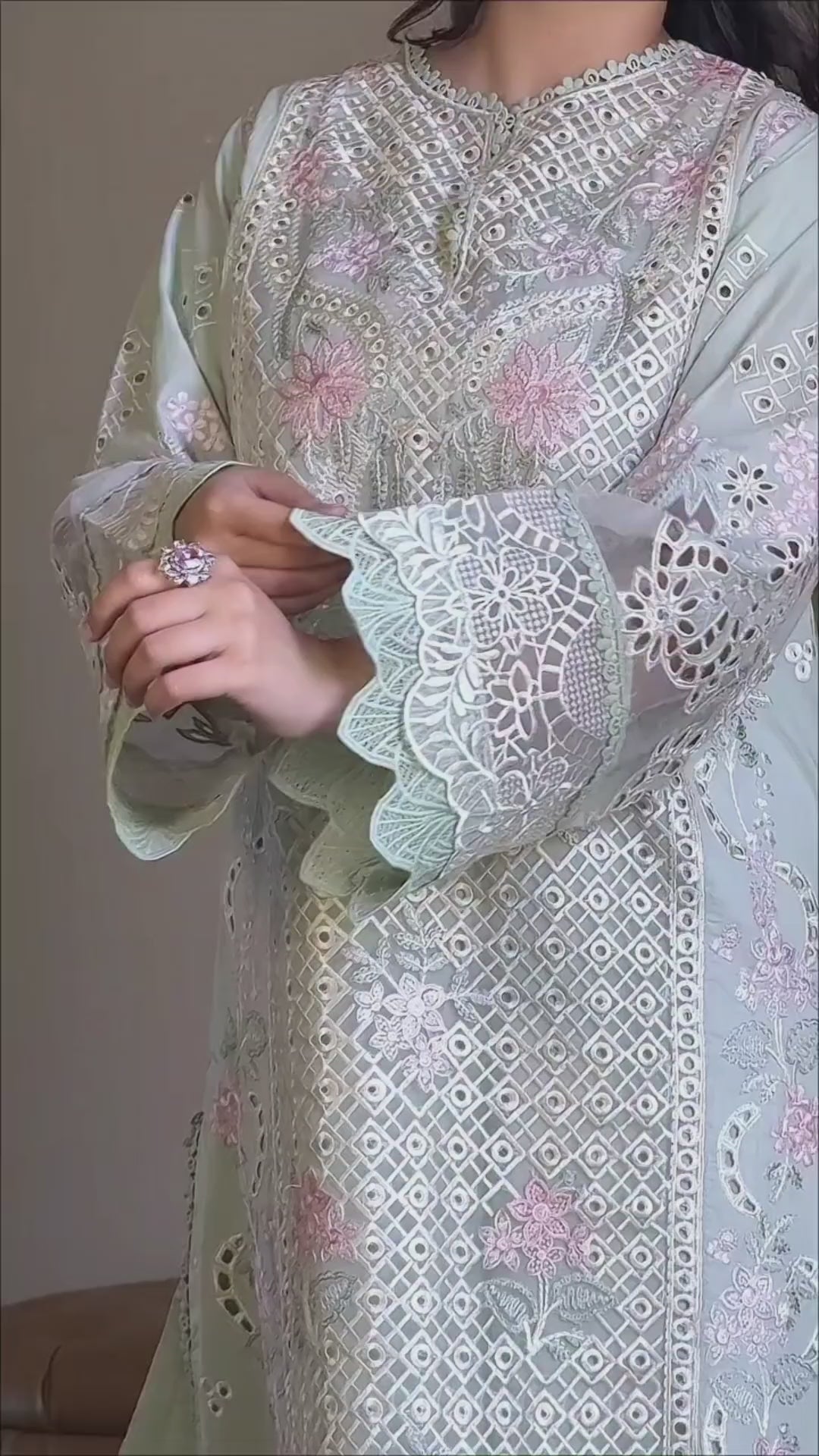 Embroidered 3 Piece Suit  Summer Collection