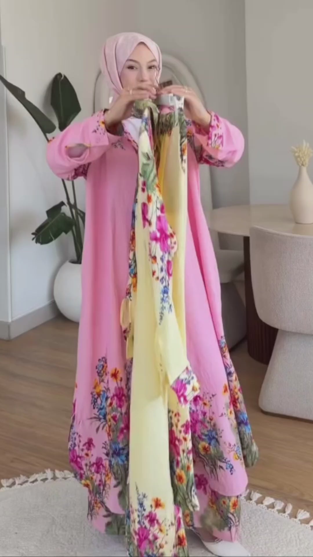 Trendy Floral Printed 2-Pcs Long Shirt With Plazo
